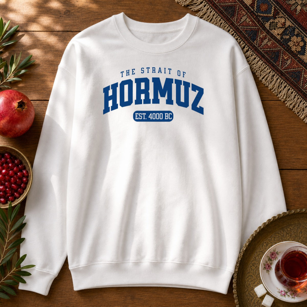Strait of Hormuz Est. 4000 BC Sweatshirt - White