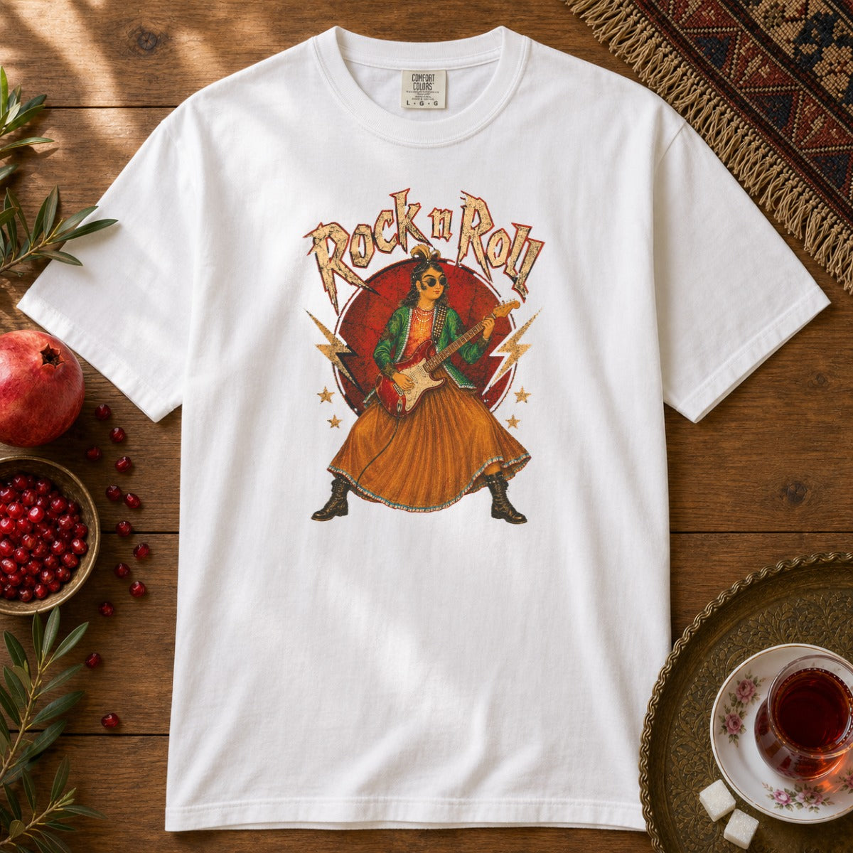 Rock n Roll Premium Tee - White