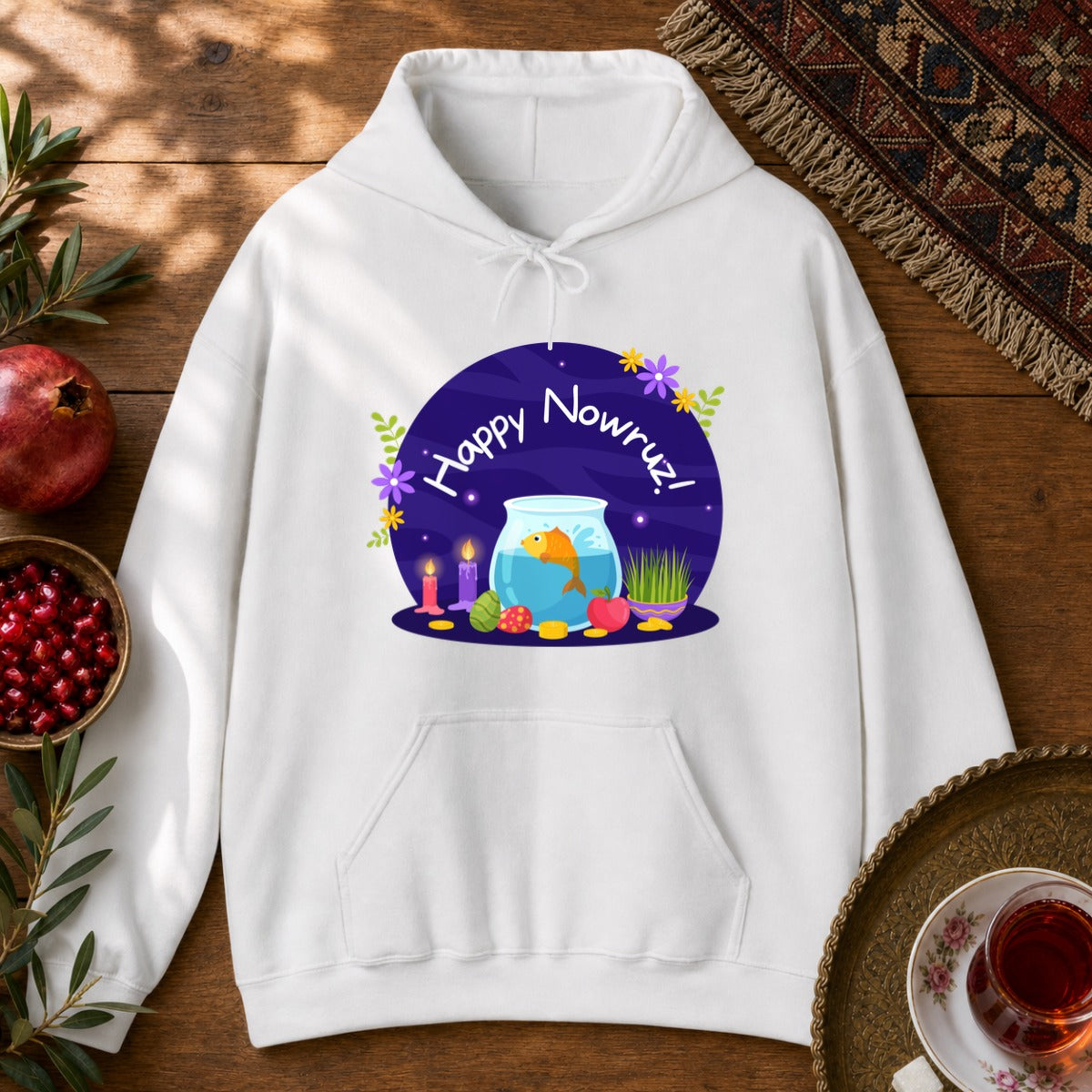 Haft-Seen Nowruz Hoodie - White