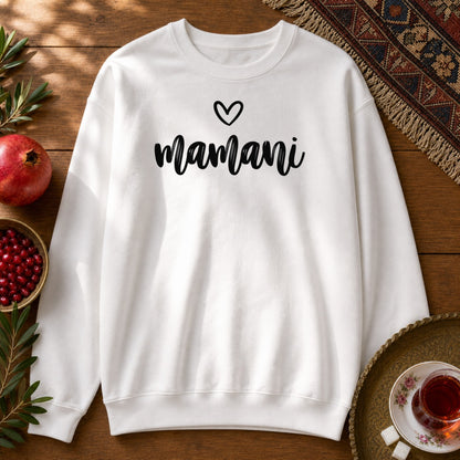 Mamani Heart Sweatshirt - White