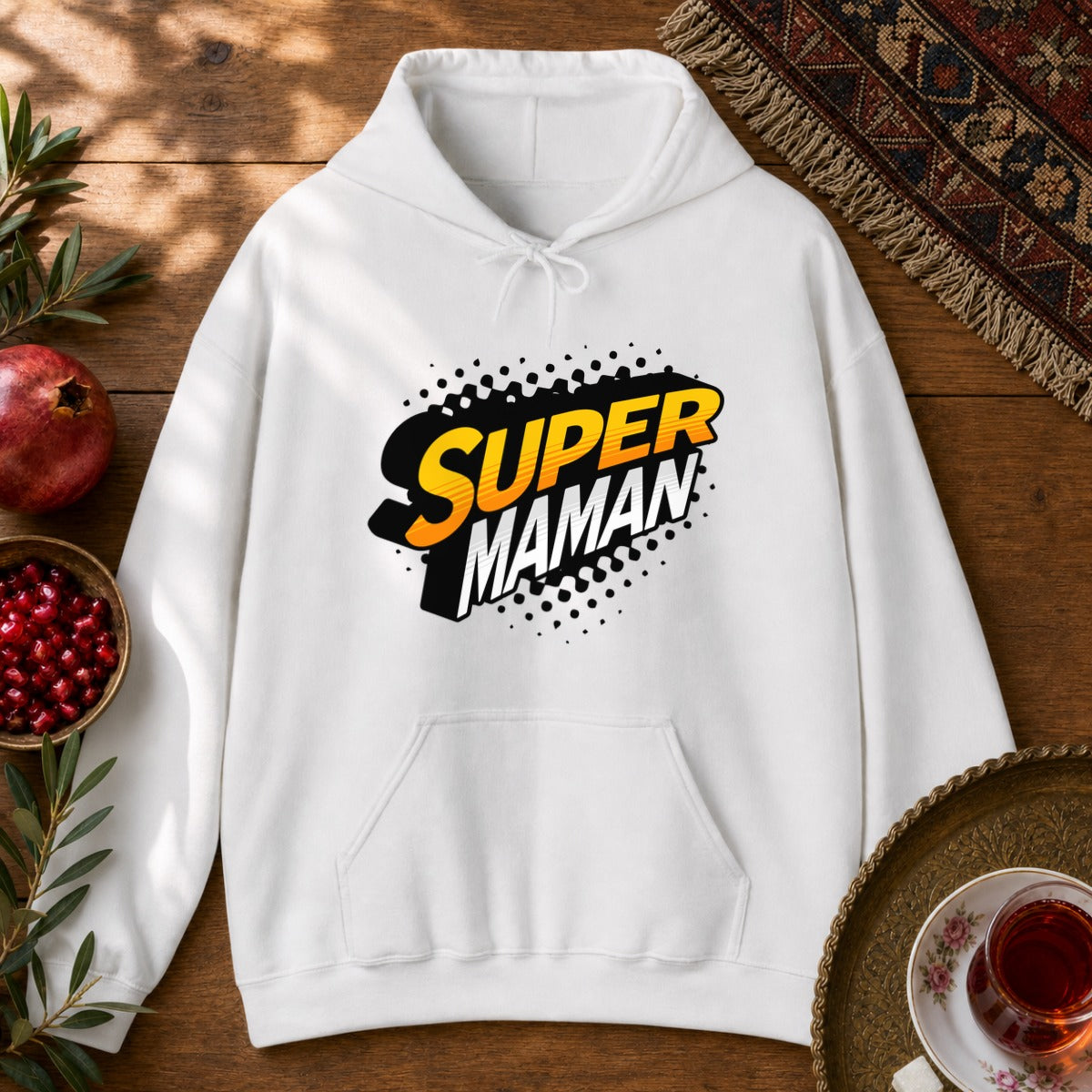 Super Maman Hoodie - White