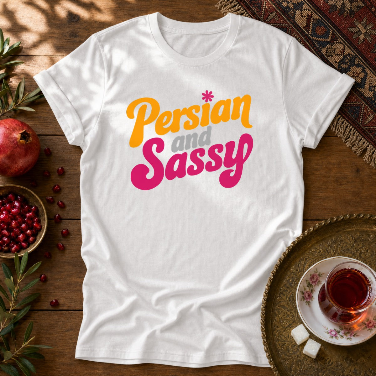 Persian and Sassy Unisex T-Shirt - White