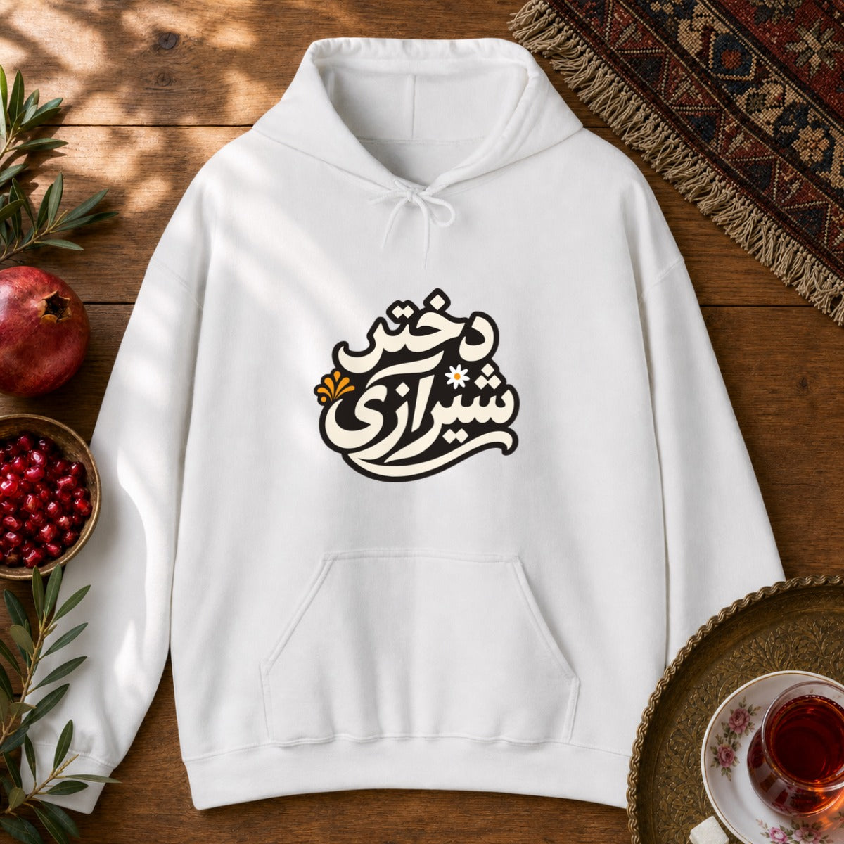 Dokhtar Shirazi Hoodie - White