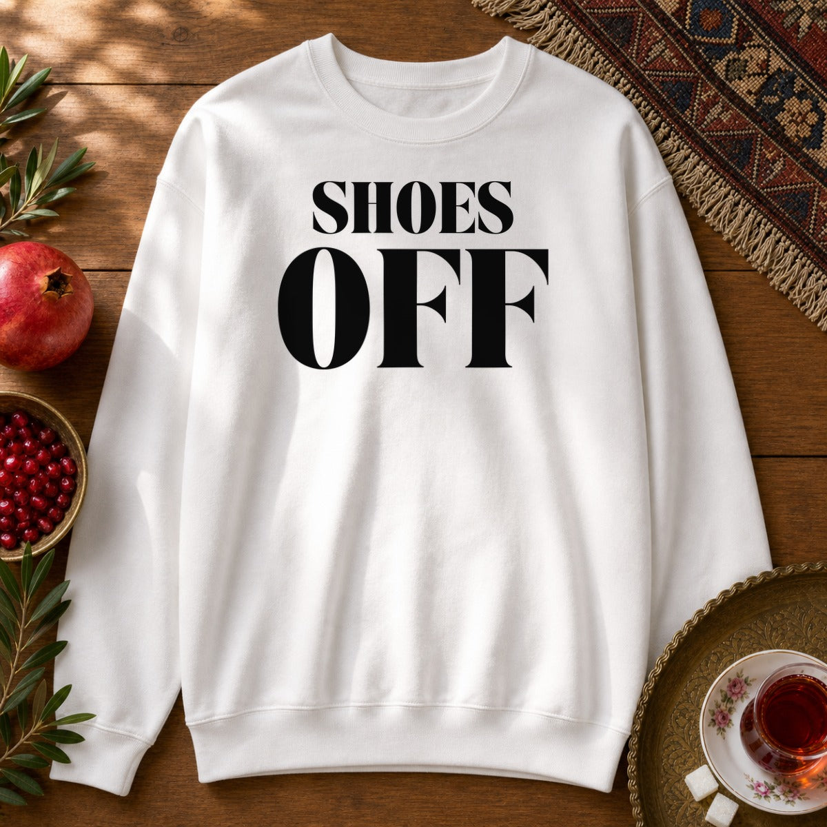 Shoes Off Sweatshirt - White