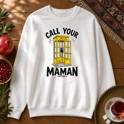 Call your Maman Sweatshirt - White