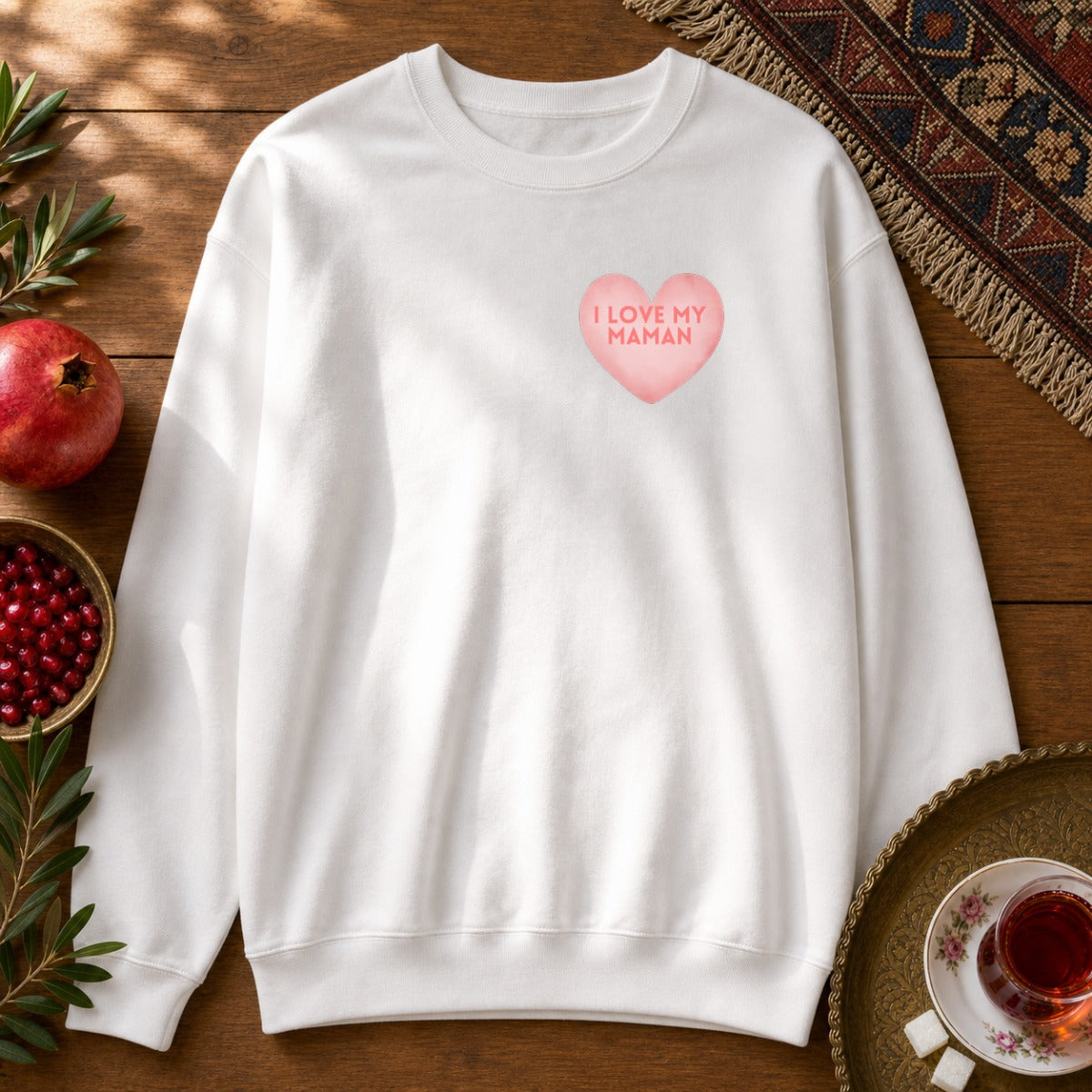 I love my Maman Sweatshirt - White