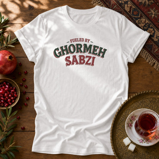 Fueled by Ghormehsabzi Unisex T-Shirt - White