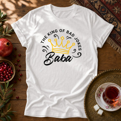 Baba - Bad Jokes King Unisex T-Shirt - White