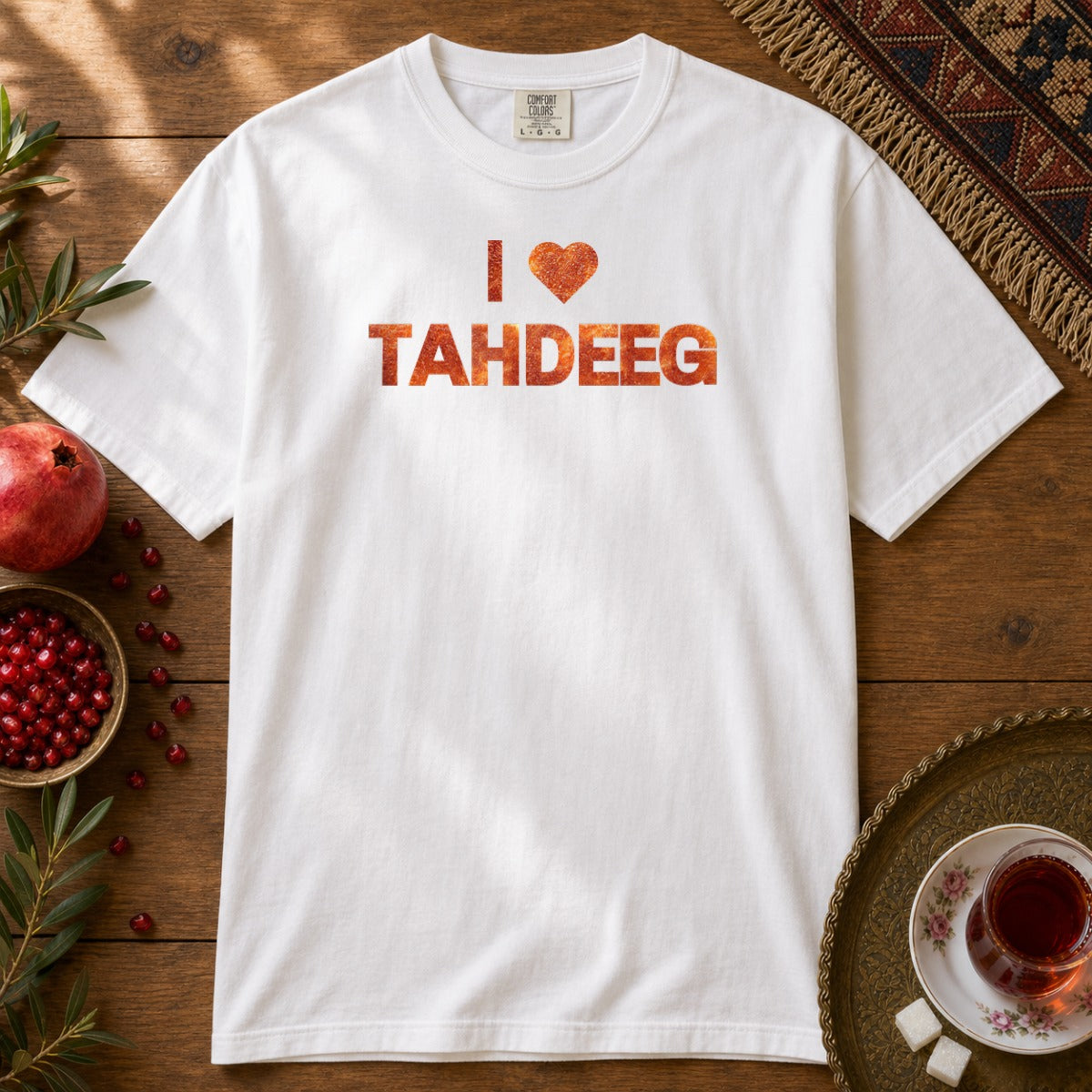 I Love Tahdeeg Premium Tee - White