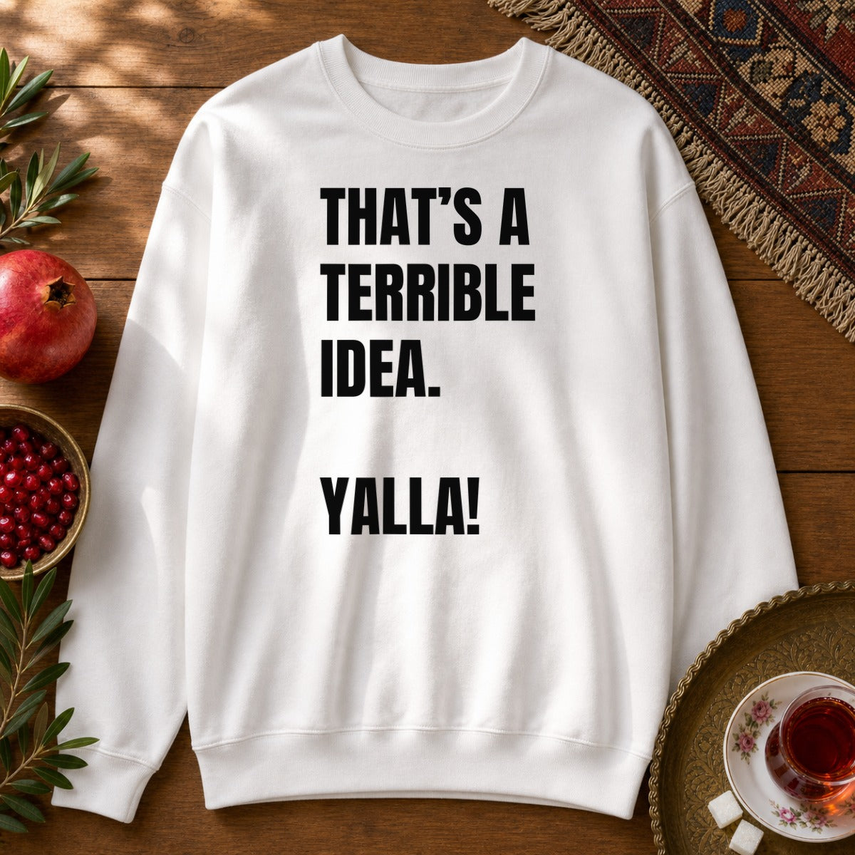 Yalla! Sweatshirt - White