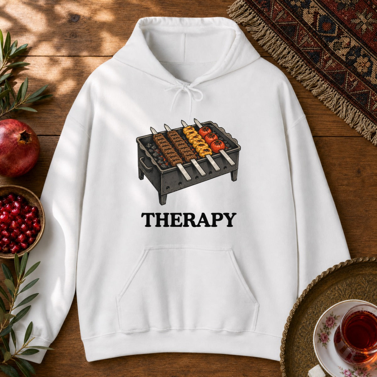 Therapy Hoodie - White
