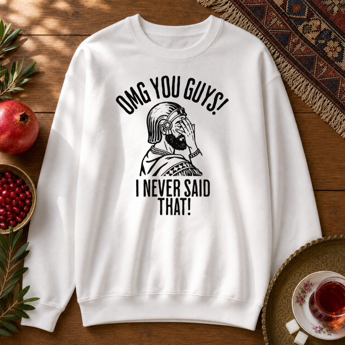 I Never Said That - Cyrus the Great Sweatshirt - White