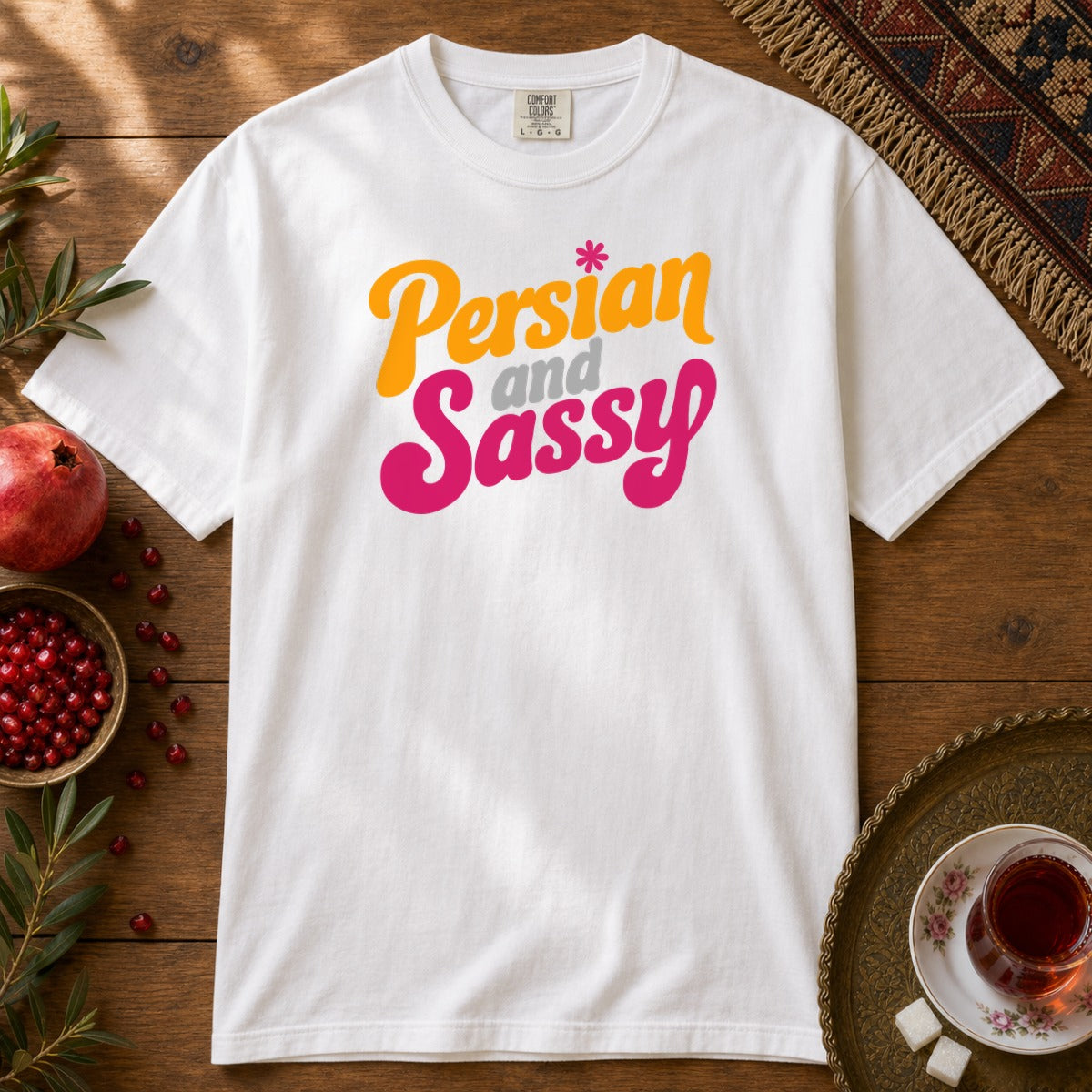 Persian and Sassy Premium Tee - White
