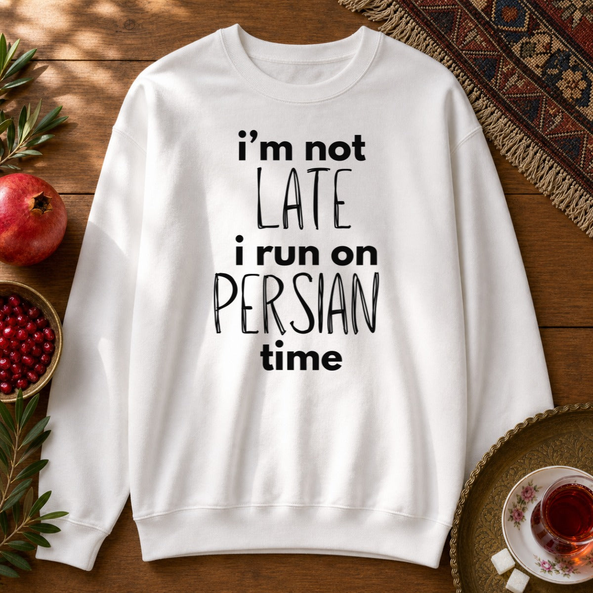Persian Time Sweatshirt - White