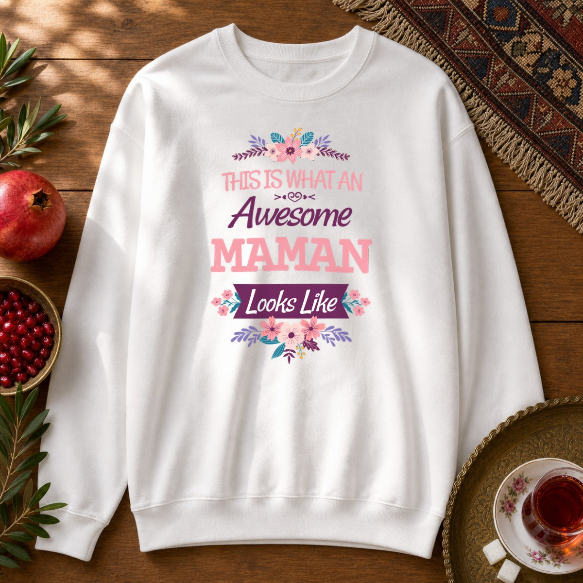 Awesome Maman Sweatshirt - White