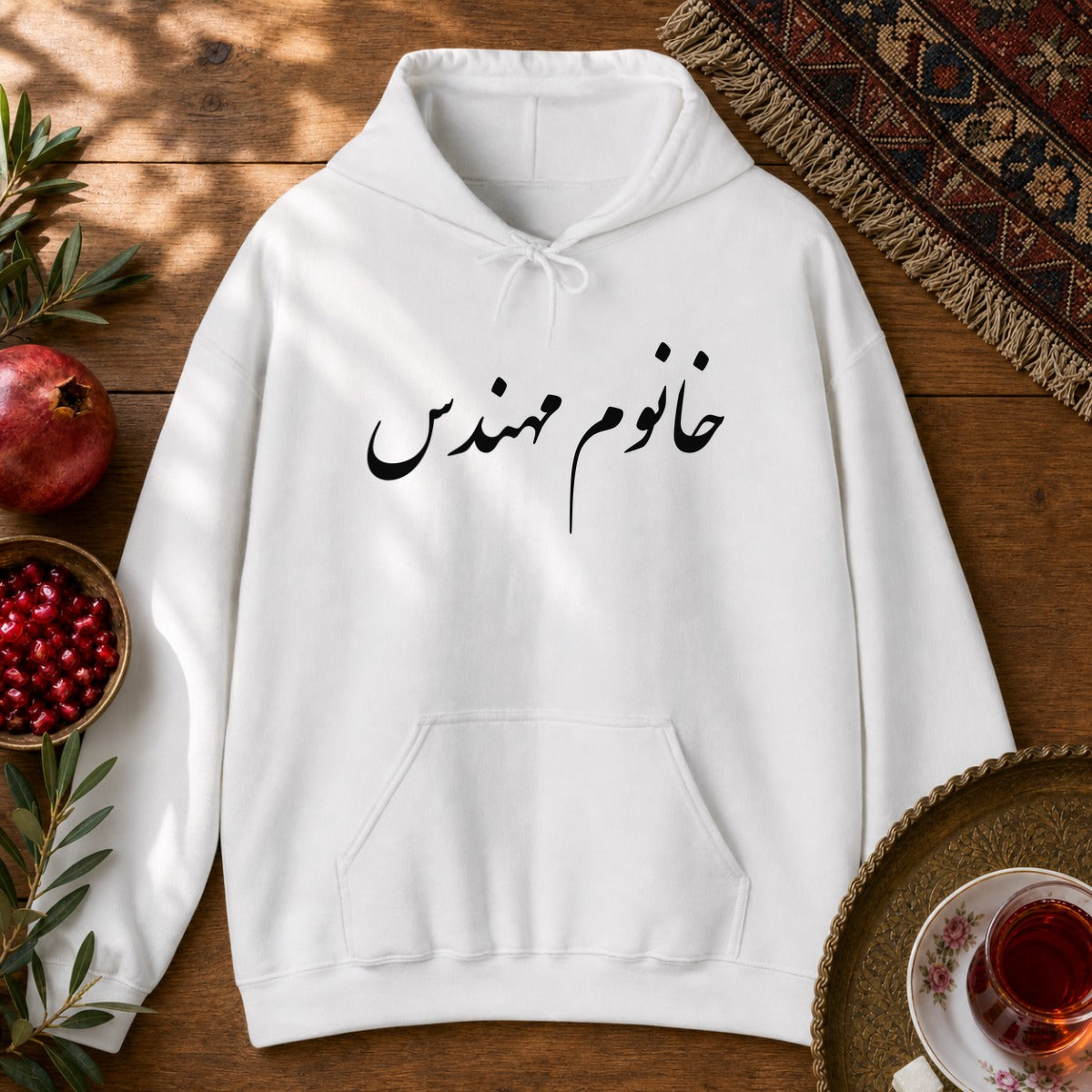 Khanoom Mohandes Hoodie - White