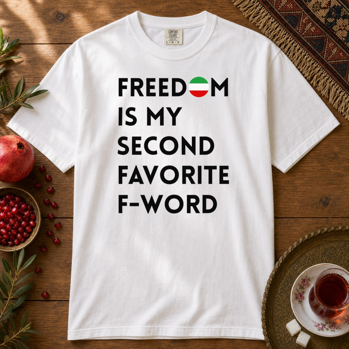 Freedom is my Second Favorite F-word Premium Tee - White