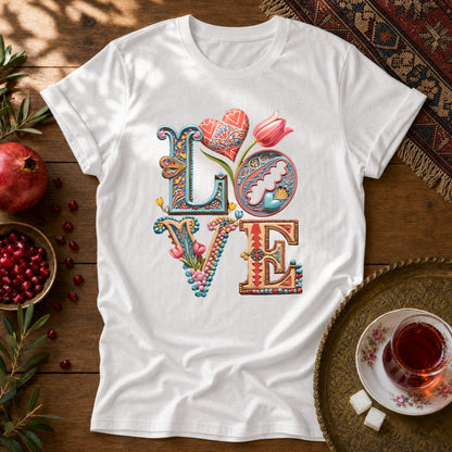 Persian Love Blossoms Unisex T-shirt - White