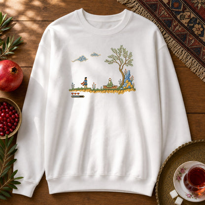 Retro Quest - Pixel Art Sweatshirt - White