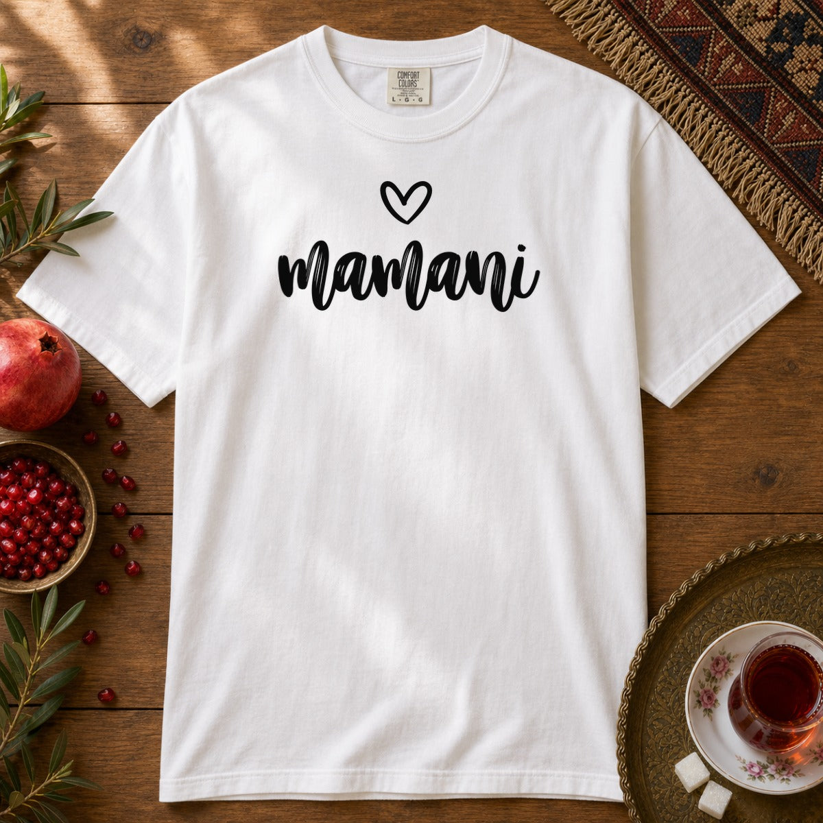 Mamani Heart Premium Tee - White