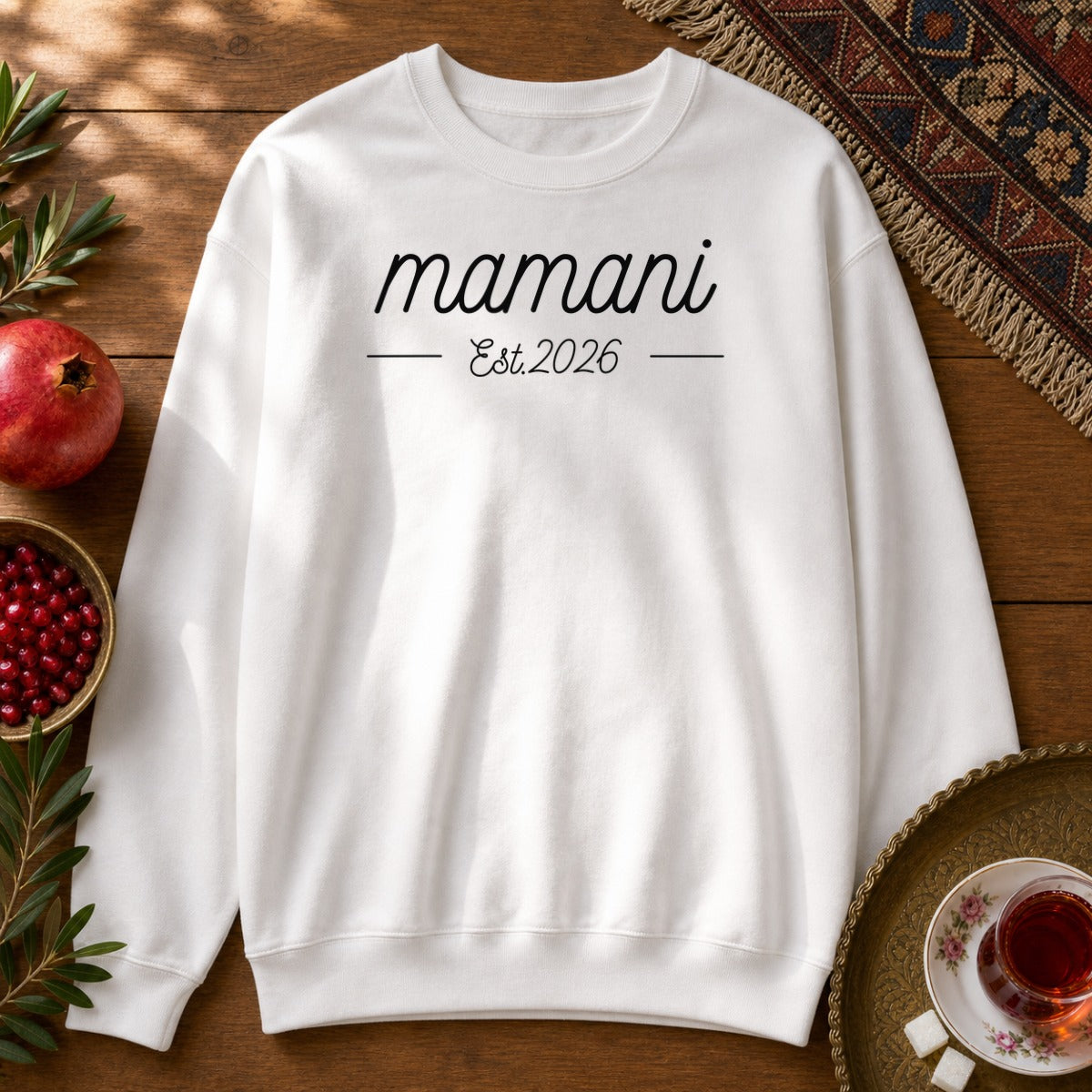 Mamani, Est 2026 Sweatshirt - White