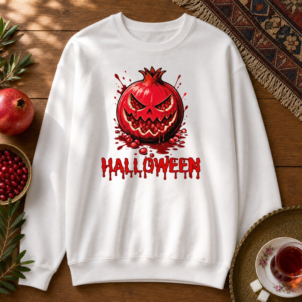 Halloween Anar Sweatshirt - White