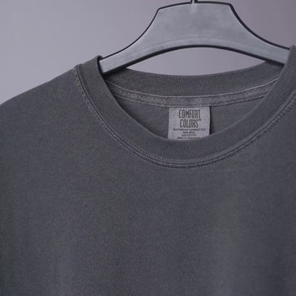 Premium Tee close-up video: fabric, collar, stitching and fit