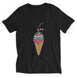 Life Ice Cream Unisex V-Neck T-Shirt
