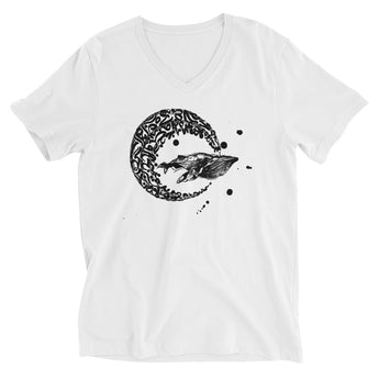 Whale Journey Unisex V-Neck T-Shirt
